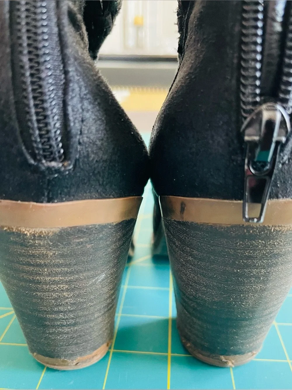 Fergie Black Perforated Booties